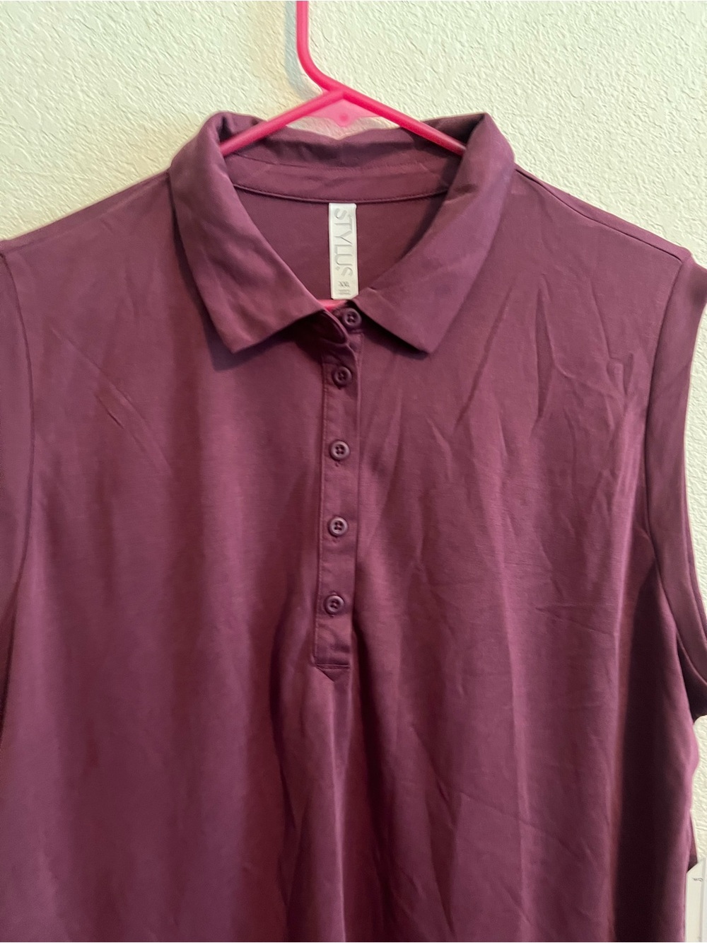 NWT STYLUS Sleeveless Polo Tank Top XXL - Picture 2 of 7
